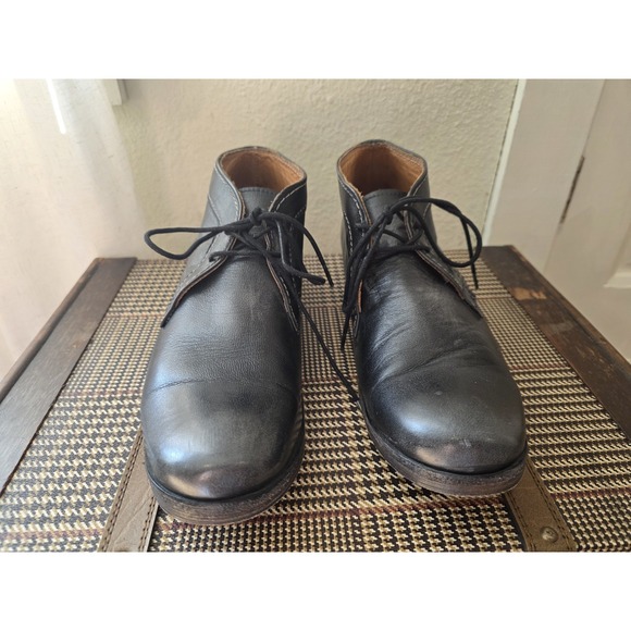 Bed Stu Gray Leather Ankle Boots Men\'s Size 9.5  Casual Lace Up Chukka Shoe main image 4
